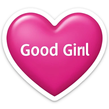 Hot pink heart that says good girl gone bad  sticker