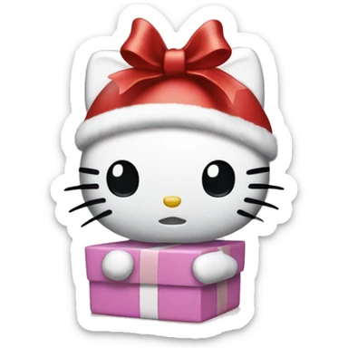 Hello kitty Christmas present  sticker