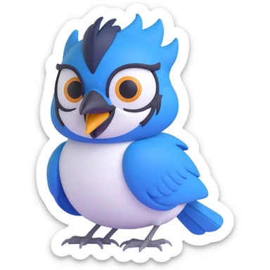 bluejay with attitude sticker