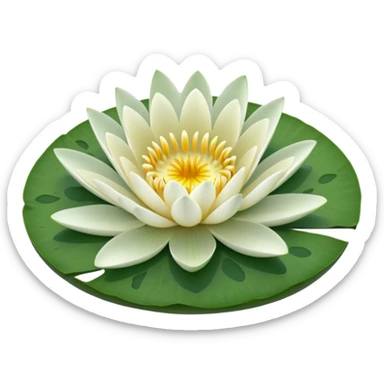 water lily circle leaf sticker