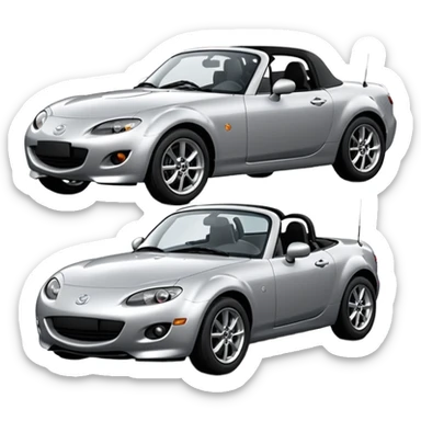 mazda mx-5 NC 2008 silver hardtop (not ND) sticker