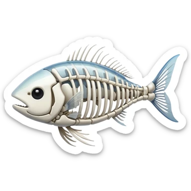 fish skeleton sticker