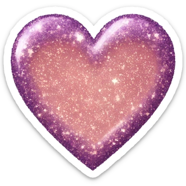 glitter heart  sticker