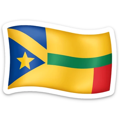 🇬🇦 flag up site and down site red colour centre middle white colour and for star red colour sticker