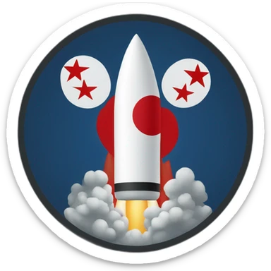 ICBM North Korean flag sticker