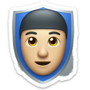 make  mod logo with a shield that is blue as the logo sticker