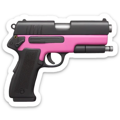 pink gun sticker