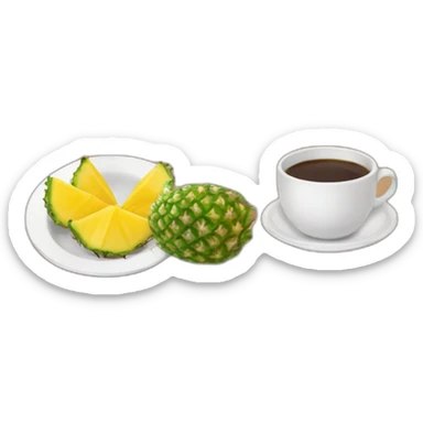 Piña café que cae de los arboles sticker