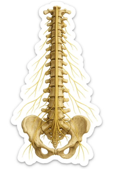 spina dosale anatomica iperrealistica 4k sticker