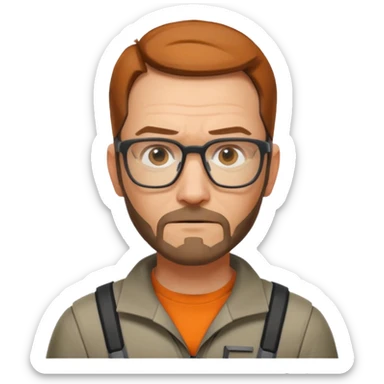 gordon freeman 100 100px without helmet sticker