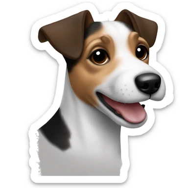 dog breed Jack Russell Terrier black white brown sticker
