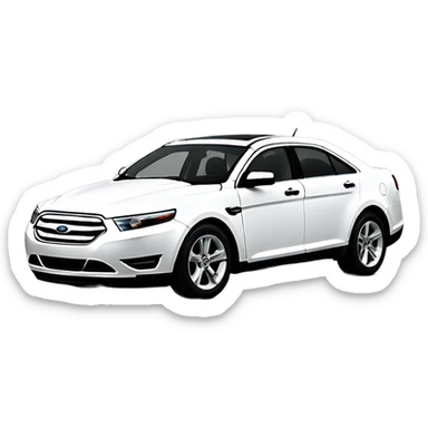 White Ford taurus 2013 sticker