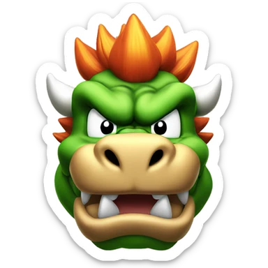 Bowser head  sticker