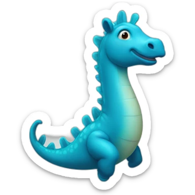 Hippocampe bleu sticker