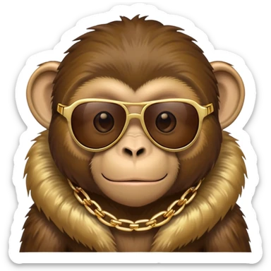 Pimped out monkey sticker
