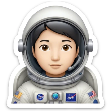 Lmao Asian astronaut  sticker