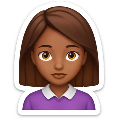 A girl with brow sticker