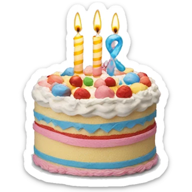 birthday cake sticker