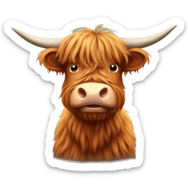 Highland cow sticker
