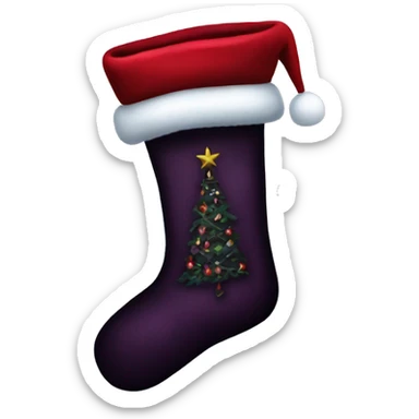 Gothic Christmas stocking sticker