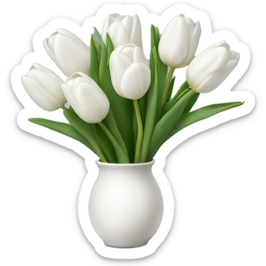 white tulips sticker
