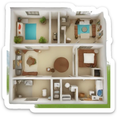 2 bedroom villa sticker