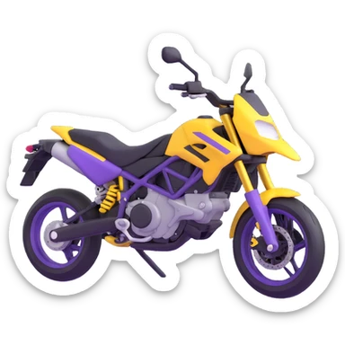 yellow and black super motard motorcycle sticker