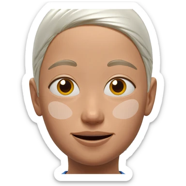 boy with white hair portrait sticker