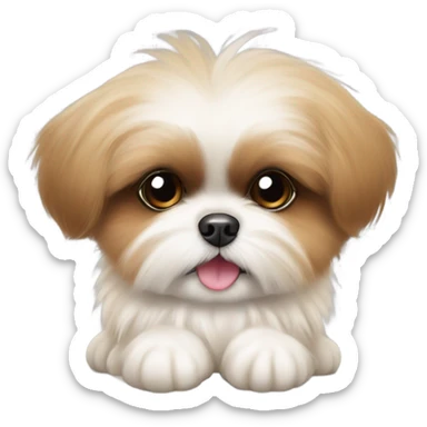 Shih tzu Pomeranian short hair puppy  sticker