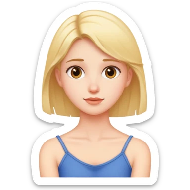 Girl arms across neck  sticker