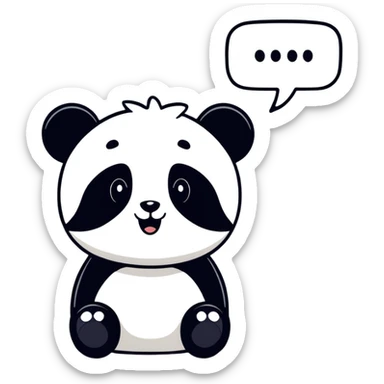 Cute panda saying where are you Pablo sticker