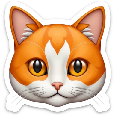 Elinde bicak olan caliko cinsi bir kedi sticker