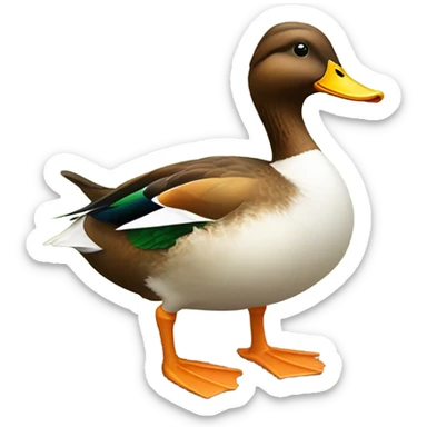 Duck on a safari sticker