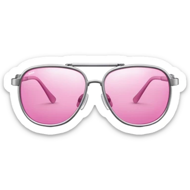 titanium frame safety glasses with splash-resistant pink lenses, premium protection sticker