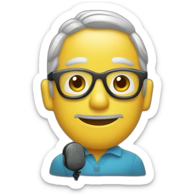 Locutor de radio sticker
