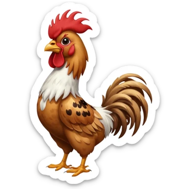 rooster dog sticker