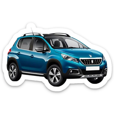 Peugeot 2008 couleur bleu émeraude foncé sticker