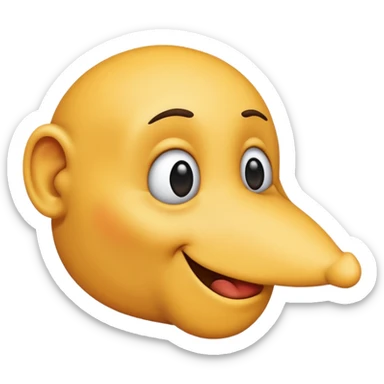 fais-moi un émoticône de profil avec un très grand nez sticker