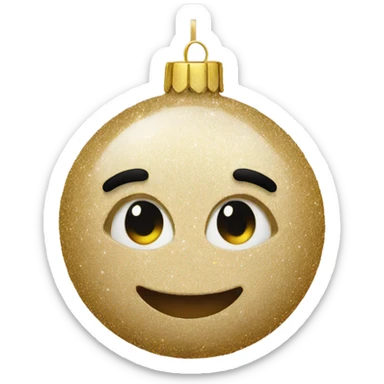 Beige glitter ornament  sticker