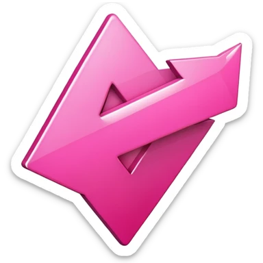 Pink arrow pointing down sticker