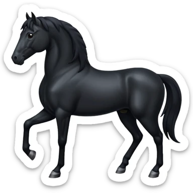 Black horse  emoji 🐎 sticker