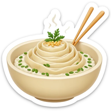 Rice noodles mixed with mashed potatoes sticker