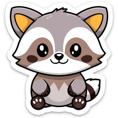 Raccoon Emoji sticker
