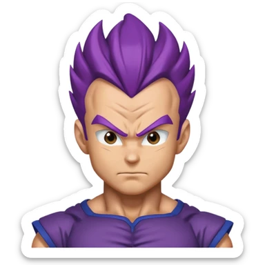 Vegeta ultra ego with purple hair sticker