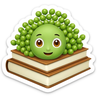 Book a teenie with some peas sticker