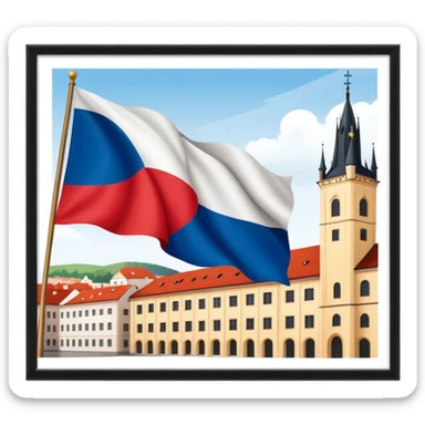 Czech flag University sticker