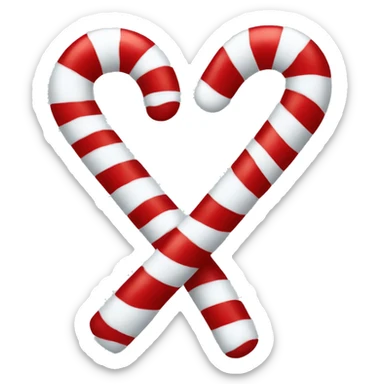 Candy cane sticker