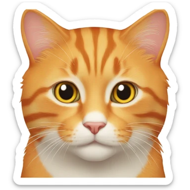 orange cat sticker