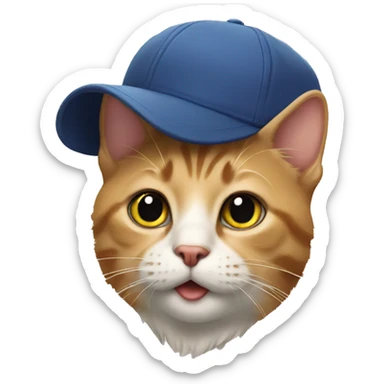 cat with cap sticker