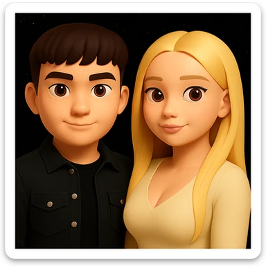 Make the upper body of the girl slightly more volumetric for a more balanced silhouette, while preserving the 3D emoji style and overall appearance. Maintain the original 3D fluent emoji look and feel. sticker